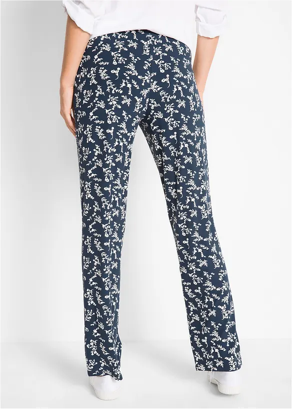 Jersey-Hose aus Viskose-Mix in blau von hinten - bonprix