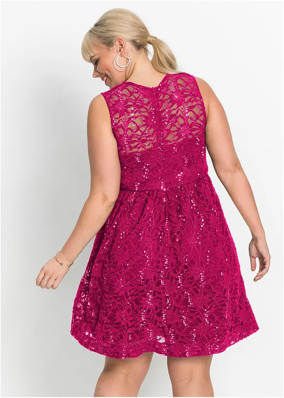 Etuikleid in pink von hinten (Totalaufnahme) - bonprix