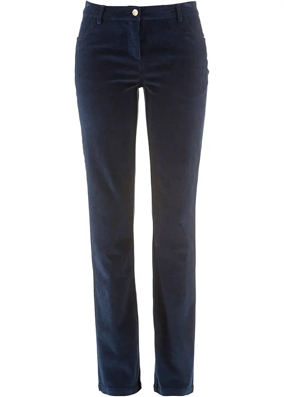 Cordhose aus Baumwoll-Mix in blau von vorne - bonprix Cordhose aus Baumwoll-Mix in blau von vorne - bonprix