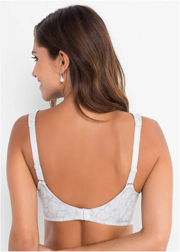 Minimizer-BH mit gepolsterten Tägern in grau von hinten (im Anschnitt) - bonprix