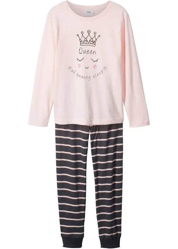 Pyjama (2-tlg.) in rosa von vorne - bonprix