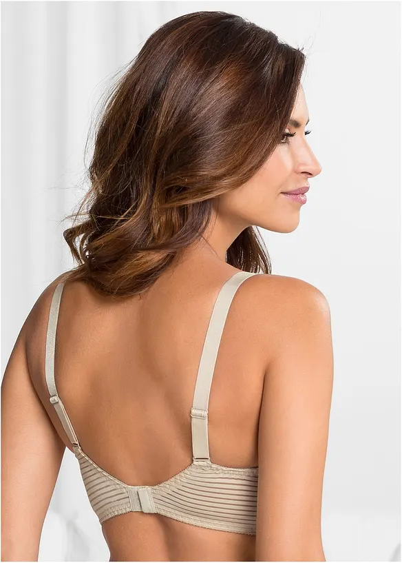 Minimizer-BH mit Mesh in beige von hinten (im Anschnitt) - bonprix