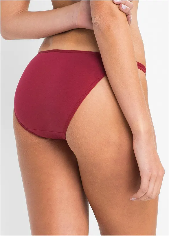 Tanga Slip mit weicher Bio-Baumwolle (6er Pack) in grau von hinten - bonprix