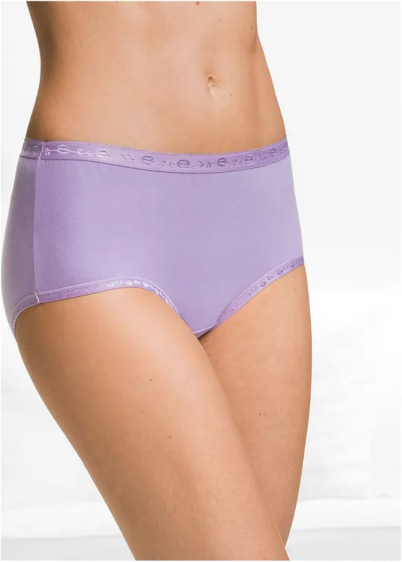 Maxislip  mit weicher Baumwolle (5er Pack) in schwarz von vorne - bonprix