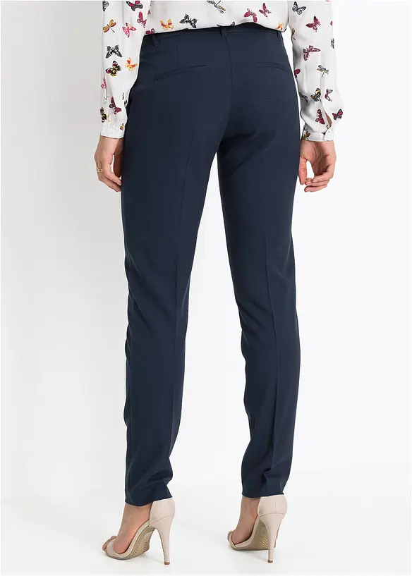 Anzugshose Petite in blau von hinten - bonprix