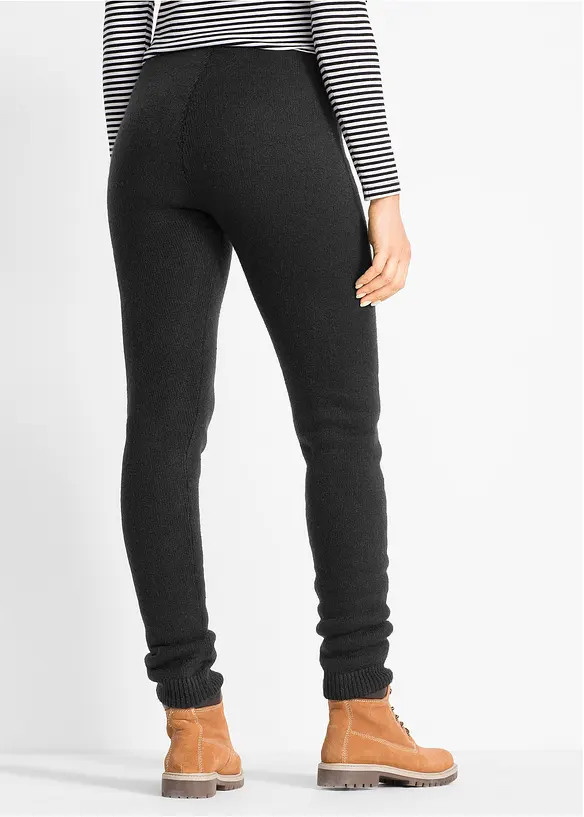 Thermo-Leggings mit Rippbund in schwarz von hinten - bonprix Thermo-Leggings mit Rippbund in schwarz von hinten - bonprix