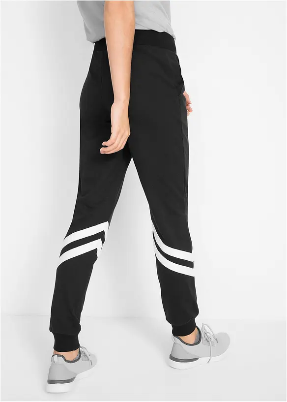 Sweathose mit Streifen in schwarz von hinten - bonprix Sweathose mit Streifen in schwarz von hinten - bonprix