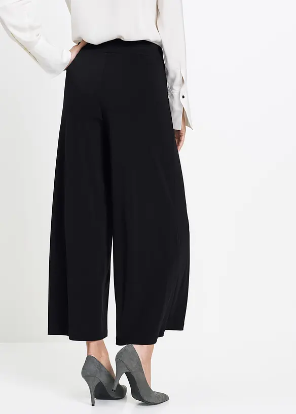Culotte aus Jersey in schwarz von hinten - bonprix