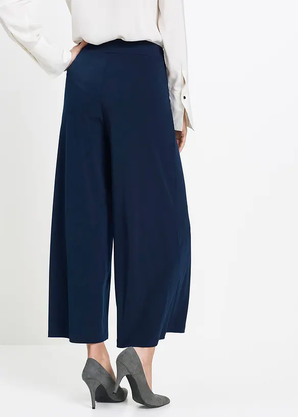 Culotte aus Jersey in blau von hinten - bonprix