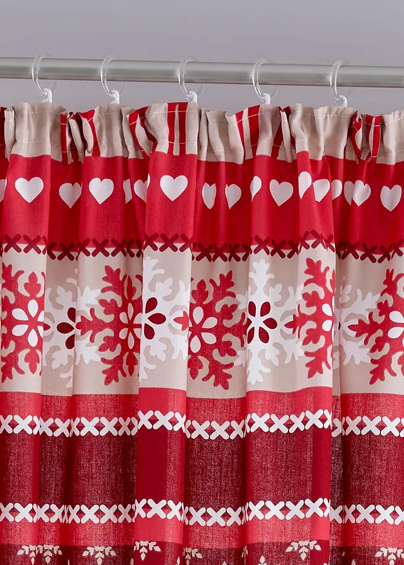 Vorhang mit Elch Druck(1er Pack) in rot - bonprix