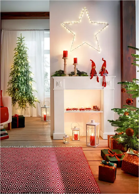 Teelichthalter in Weihnachtszug-Design (5-tlg.Set) in rot (Ambiente) - bonprix