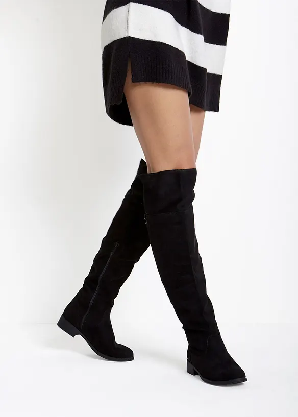 Overknee Stiefel in schwarz - bonprix