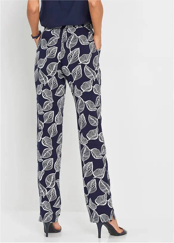 Palazzo-Hose aus softer Viskose in blau von hinten - bonprix Palazzo-Hose aus softer Viskose in blau von hinten - bonprix