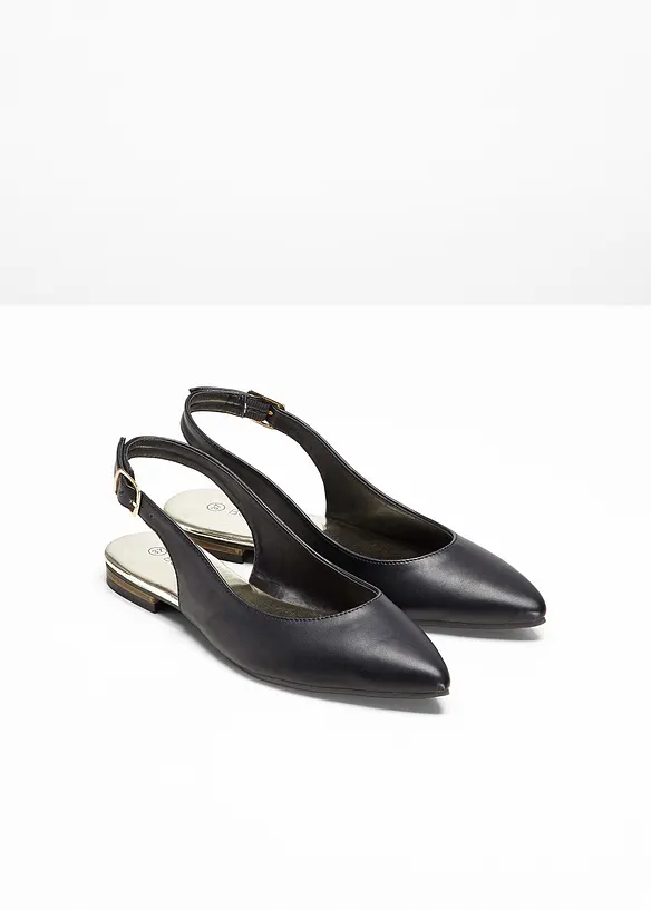 Sling-Ballerinas in schwarz - bonprix