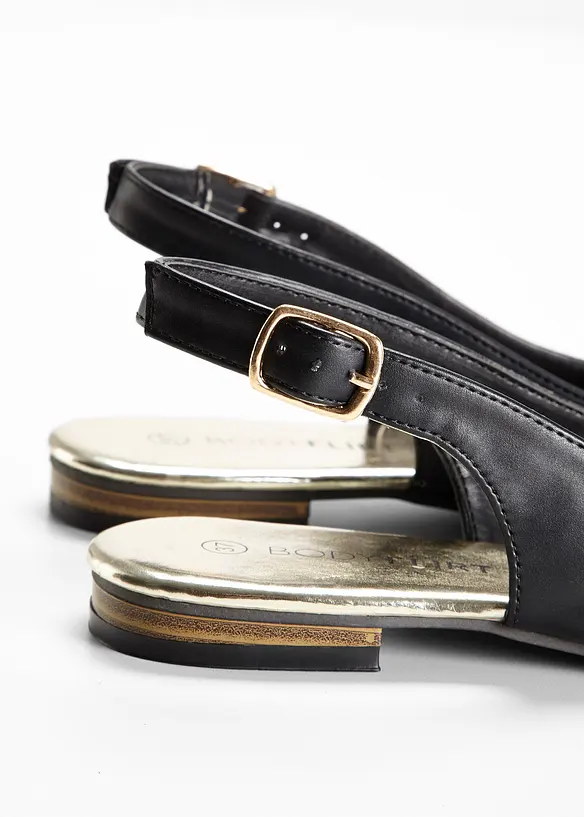 Sling-Ballerinas in schwarz (Detailaufnahme) - bonprix