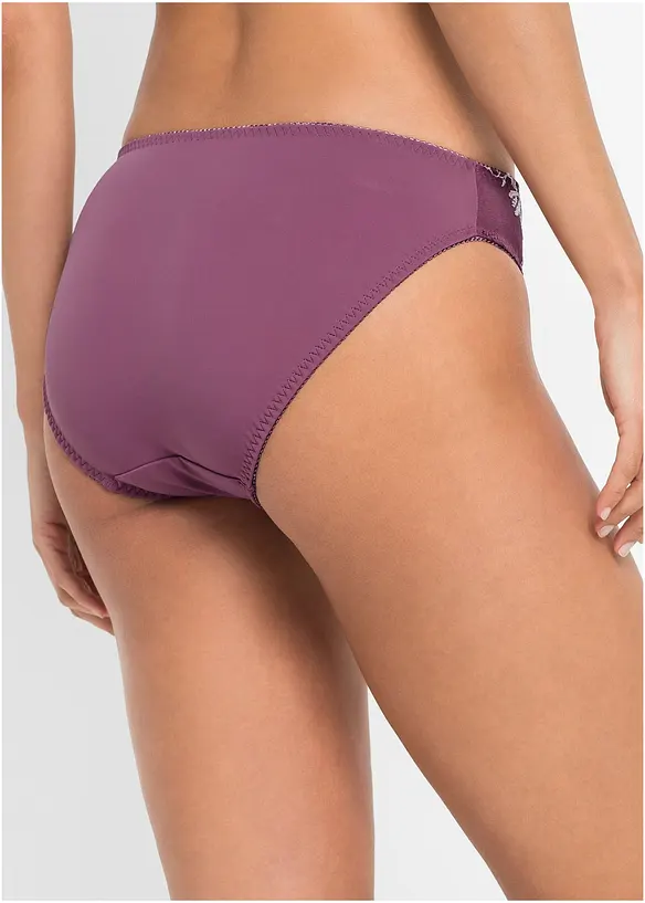 Slip (2er-Pack) in lila von hinten - bonprix