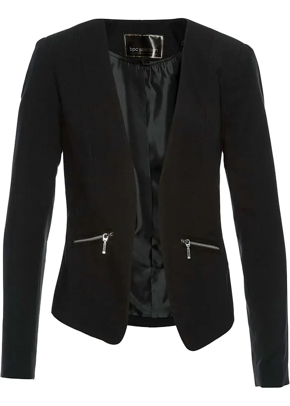 Blazer in schwarz von vorne - bonprix