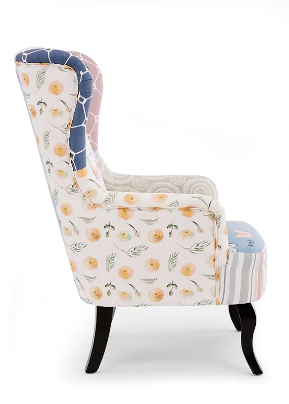 Ohrensessel in rosa von der Seite - bonprix
