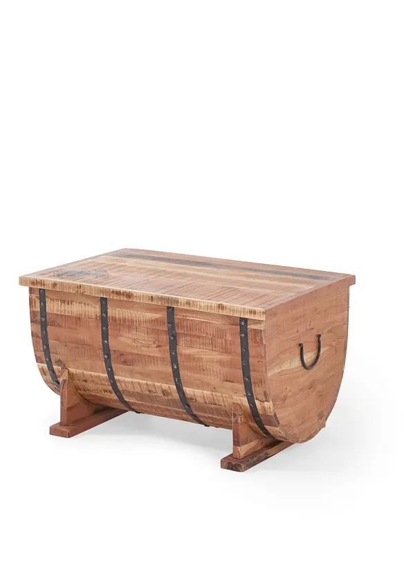 Couchtisch im Truhen Design in braun von vorne - bonprix