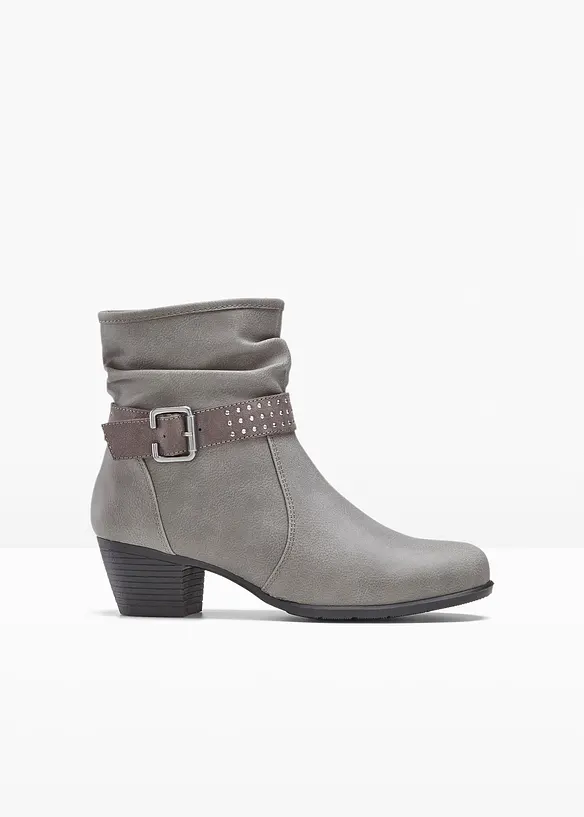 Stiefeletten in grau von vorne - bonprix