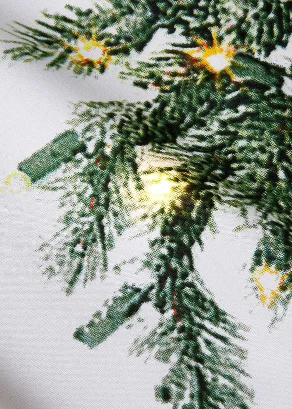 LED-Vorhang mit Tannenbaum Druck (1er Pack) in grün - bonprix