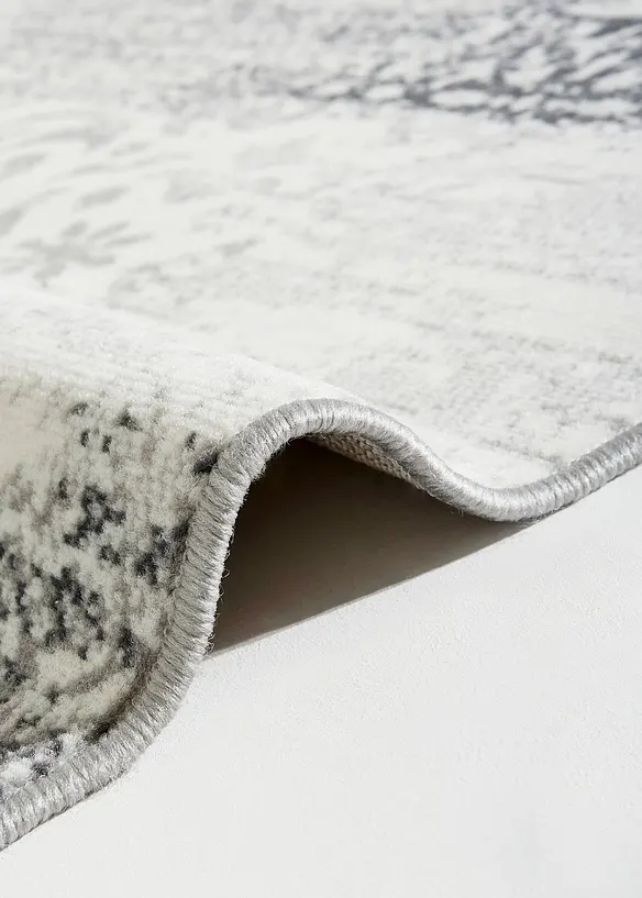 Teppich mit Patchworkmusterung in grau (Detailaufnahme) - bonprix
