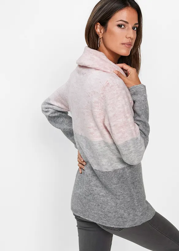 Rollkragenpullover in rosa von hinten (im Anschnitt) - bonprix Rollkragenpullover in rosa von hinten (im Anschnitt) - bonprix
