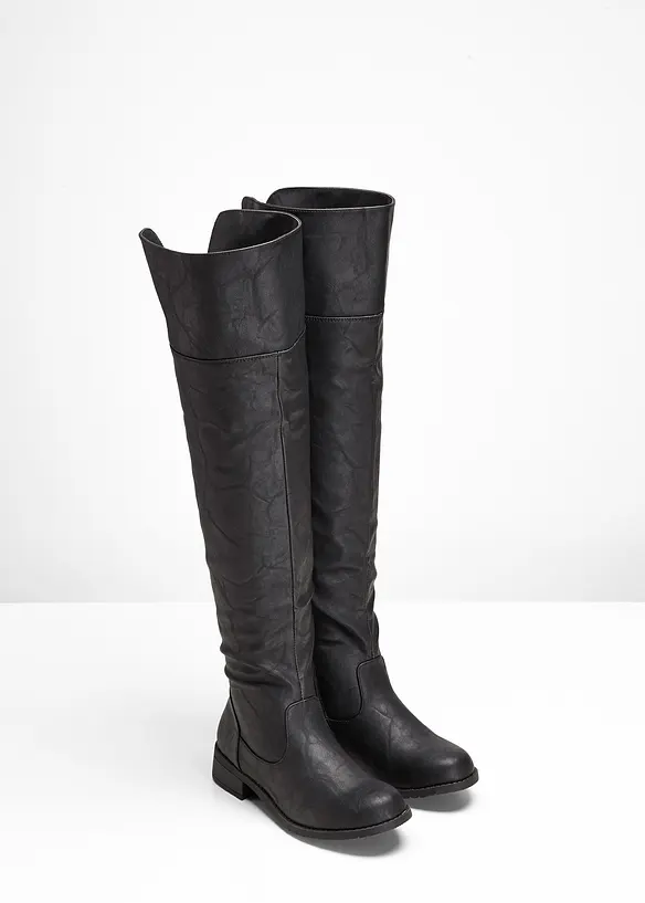 Overknee Stiefel in schwarz - bonprix