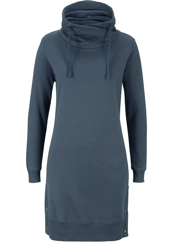 Sweatkleid aus reiner Baumwolle in blau von vorne - bonprix Sweatkleid aus reiner Baumwolle in blau von vorne - bonprix