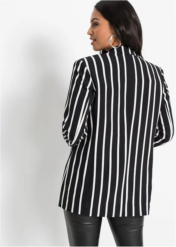 Blazer in schwarz von hinten (im Anschnitt) - bonprix