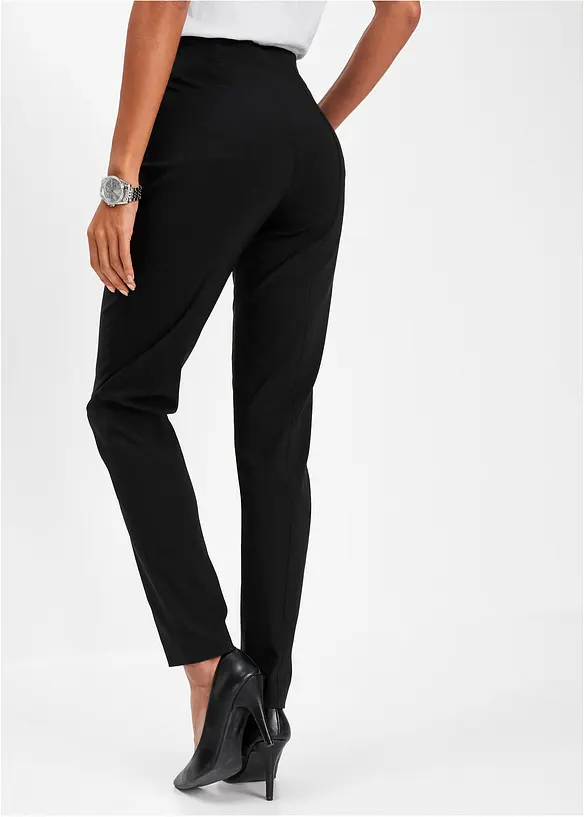 Stretch-Hose aus Bengalin in schwarz von hinten - bonprix