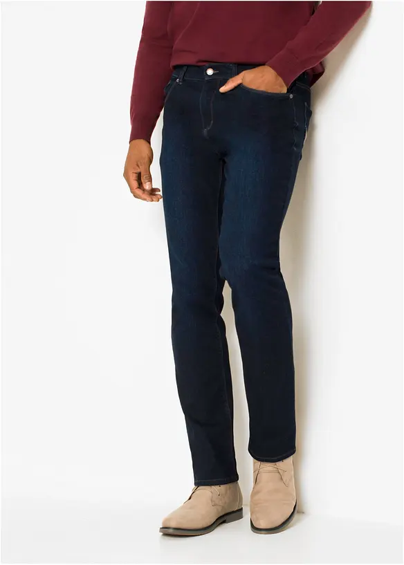 Regular Fit Multi-Stretch-Jeans m. Komfortbund Straight in blau von vorne - bonprix