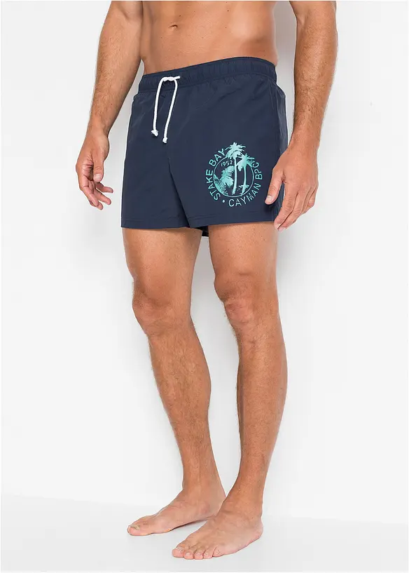 Badeshorts Herren in blau von vorne - bonprix