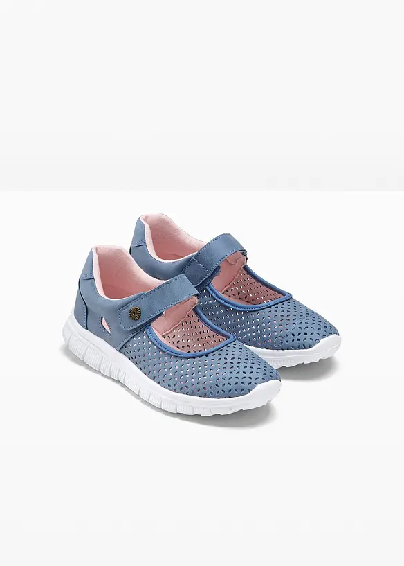 Komfort-Mary-Janes mit leichter Sohle in blau - bonprix