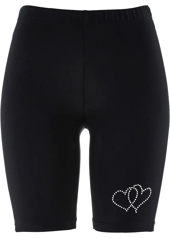 Kurze Leggings in schwarz von vorne - bpc selection