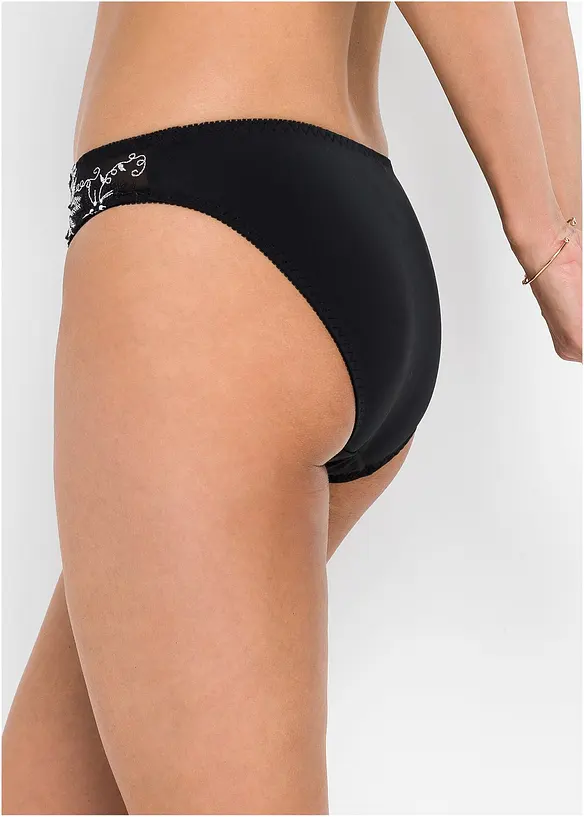 Slip (2er-Pack) in schwarz von hinten - bonprix