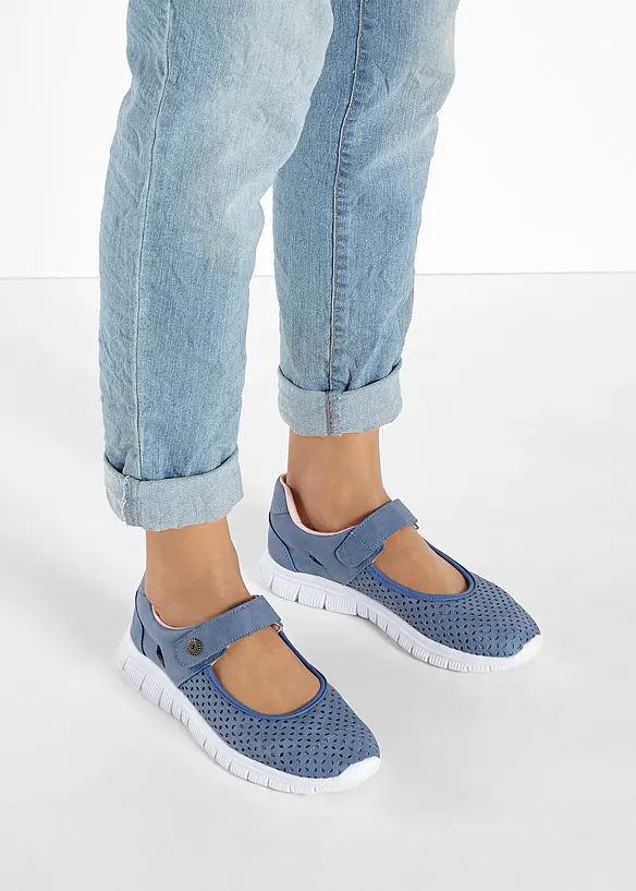 Komfort-Mary-Janes mit leichter Sohle in blau - bonprix