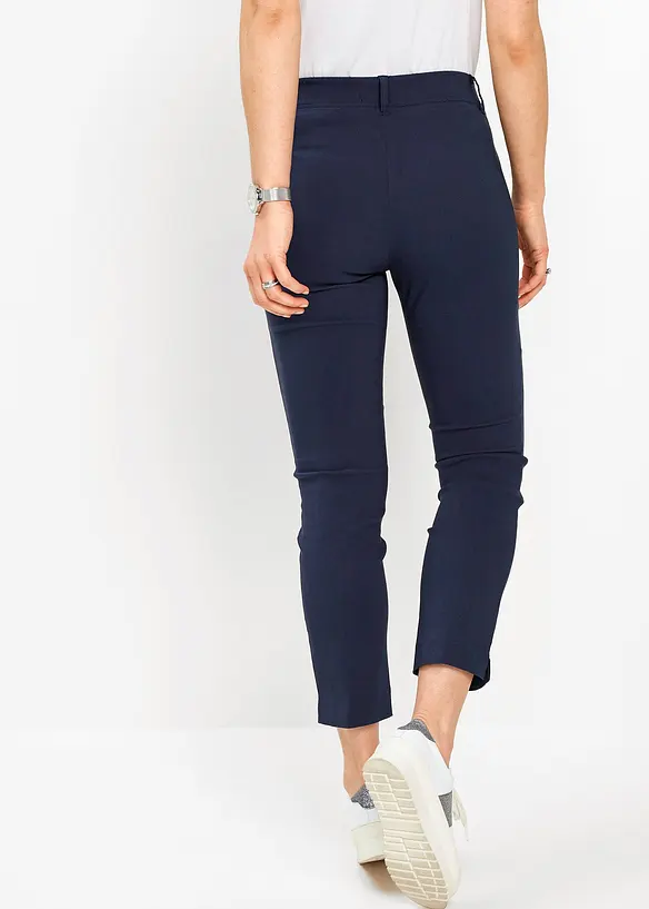 7/8-Hose aus elastischem Bengalin in blau von hinten - bonprix