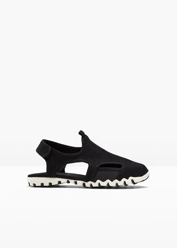 Trekkingsandalen mit Profilsohle in schwarz von vorne - bonprix
