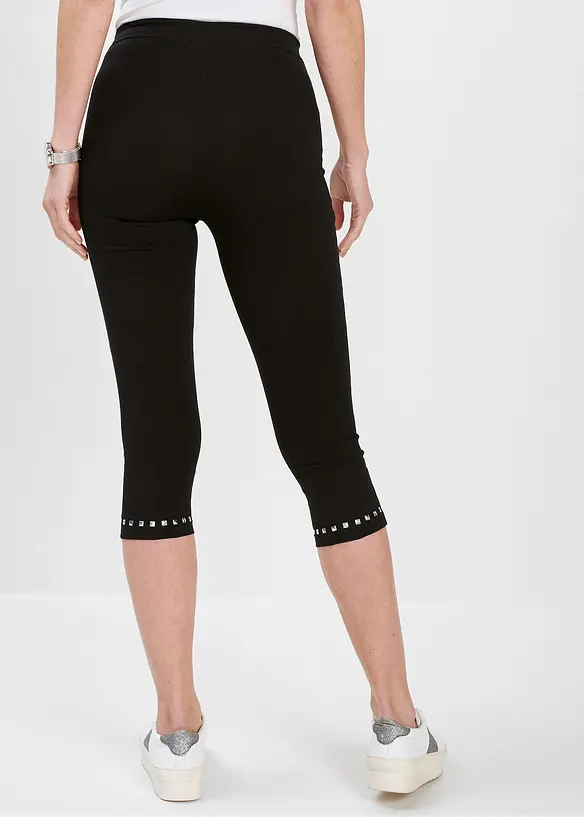 Capri-Leggings in schwarz von hinten - bonprix
