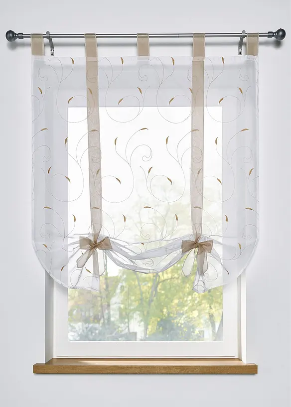 Bestickte Bindegardine - bonprix
