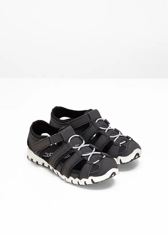 Komfort-Trekkingsandalen mit Profilsohle in schwarz - bonprix
