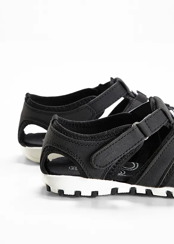 Komfort-Trekkingsandalen mit Profilsohle in schwarz - bonprix