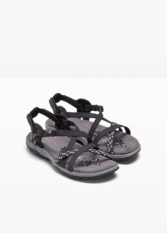 Skechers Trekkingsandalen mit flexibler Sohle in schwarz - Skechers