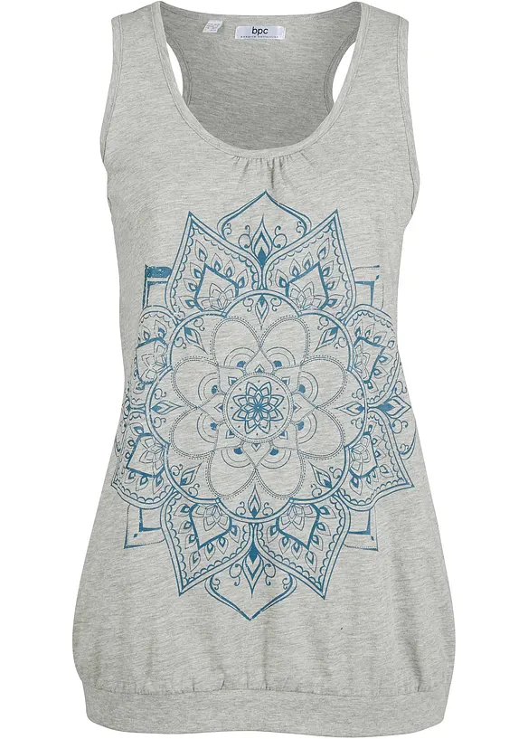 Tanktop aus leichtem Jersey in grau von vorne - bonprix Tanktop aus leichtem Jersey in grau von vorne - bonprix