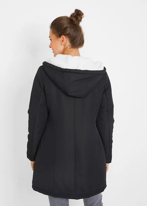 Übergangsjacke in schwarz von hinten (im Anschnitt) - bonprix