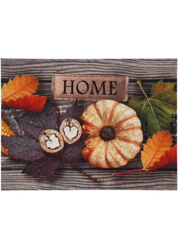 Fußmatte mit herbstlichem Motiv in braun - bonprix