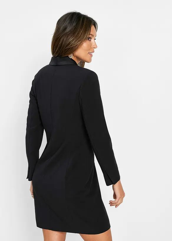 Blazerkleid in schwarz von hinten (Totalaufnahme) - bonprix