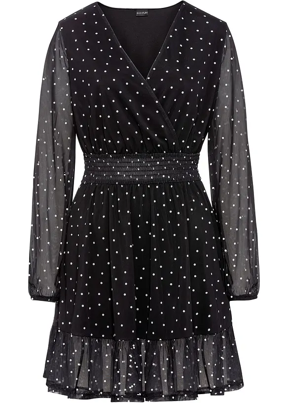Minikleid in schwarz von vorne - bonprix