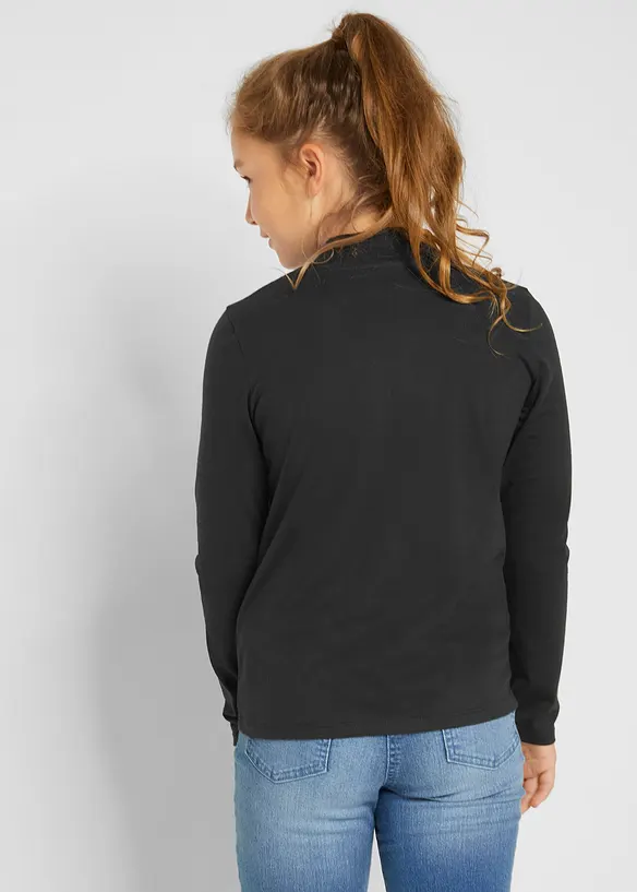 Rollkragenshirt (2er Pack) in weiß von hinten (im Anschnitt) - bonprix
